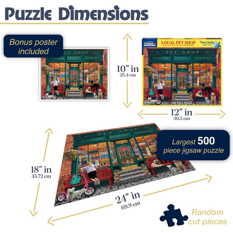 White Mountain Puzzles Local Pet Store - 500 Piece Jigsaw Puzzle - Image 3